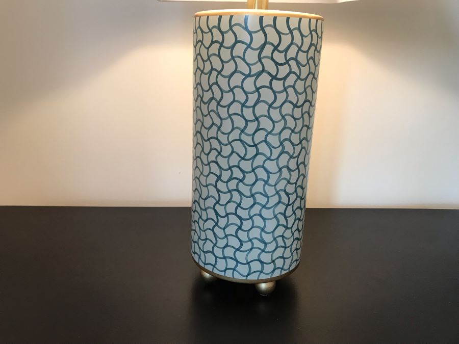Pair Of Modern Painted Metal Chelsea House Table Lamps 30H Retails $570 [Photo 4]