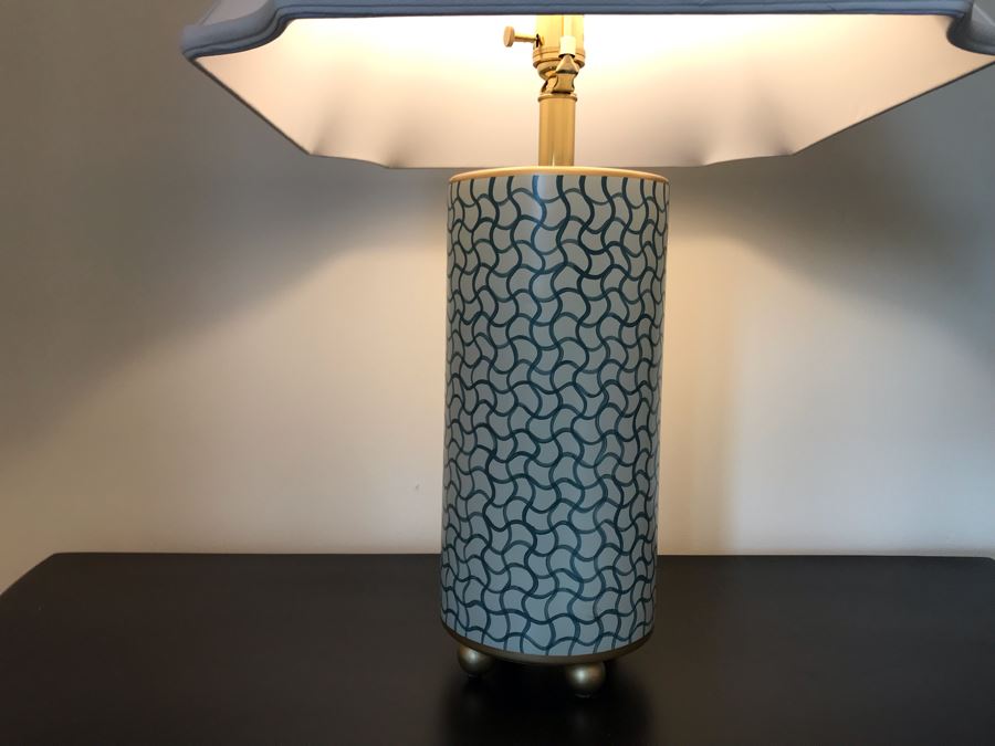 Pair Of Modern Painted Metal Chelsea House Table Lamps 30H Retails $570 [Photo 5]