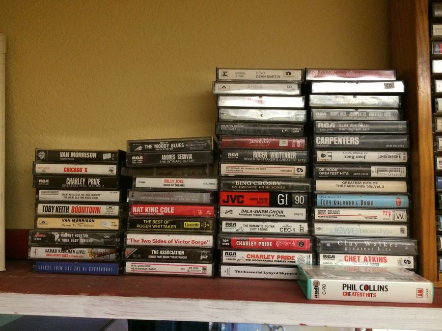 Retro Cassette Tap Lot - Includes Large Cassette Display Case