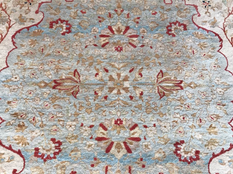 Stunning Hand Knotted Large Persian Area Rug Made In Pakistan Pak Makhmal Purchased At ABC Carpet & Home NYC 13.04' X 18.05' Retailed For $25,000 [Photo 5]