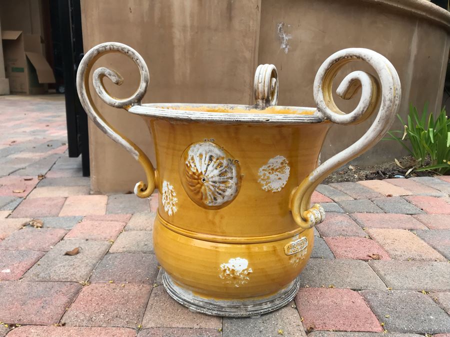 Arte-Italica Yellow Glazed Pot Made In Italy [Photo 2]