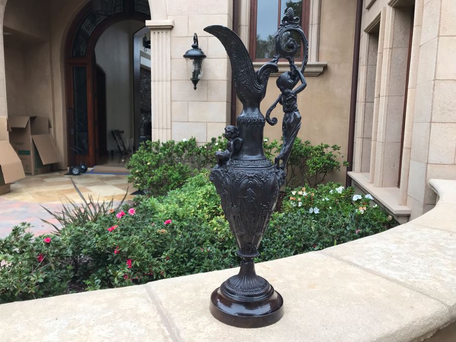 Maitland-Smith Bronze Ewer Pitcher 8W X 25H [Photo 2]