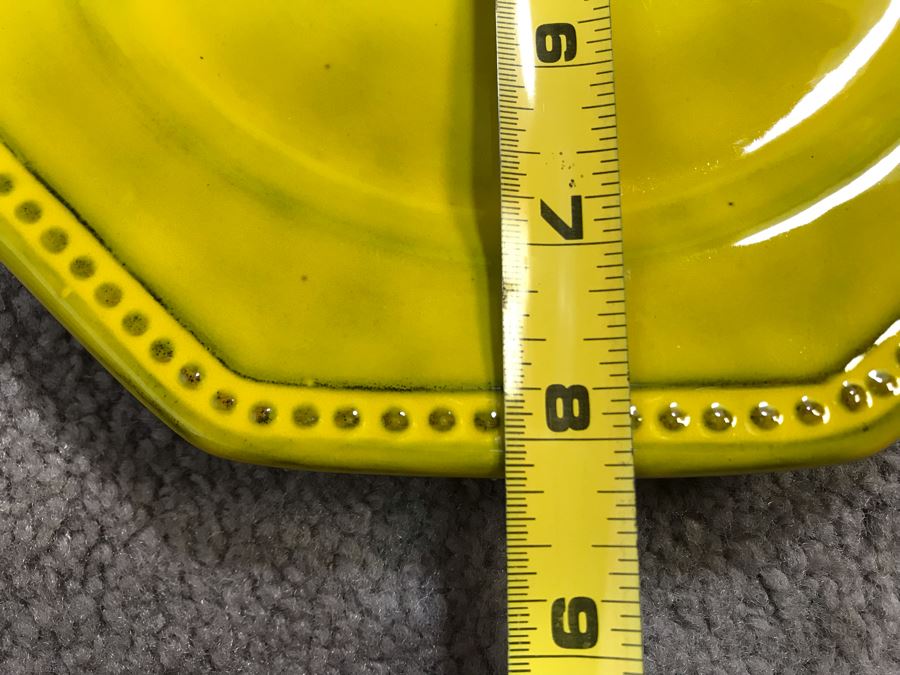 Vintage Italy PV Peasant Valley Italy Chartreuse Yellow Pottery China Apx 20 Pieces [Photo 15]