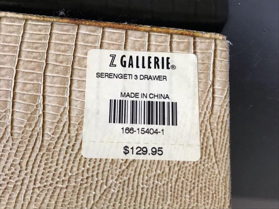 Z Gallerie Serengetti 3 Drawer Chest 17W X 13D X 29H Retails $120 [Photo 6]