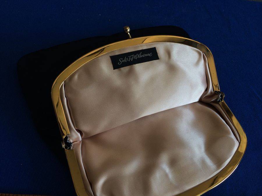Vintage Black Purse Clutch - Saks Fifth Avenue [Photo 3]