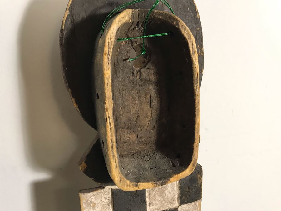 Hand Carved Hand Painted African Sculpture Wall Hanging 8W X 39H [Photo 15]