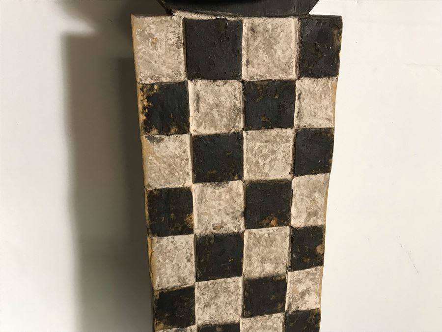 Hand Carved Hand Painted African Sculpture Wall Hanging 8W X 39H [Photo 16]