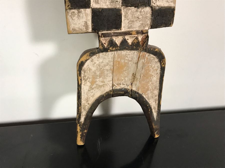 Hand Carved Hand Painted African Sculpture Wall Hanging 8W X 39H [Photo 17]