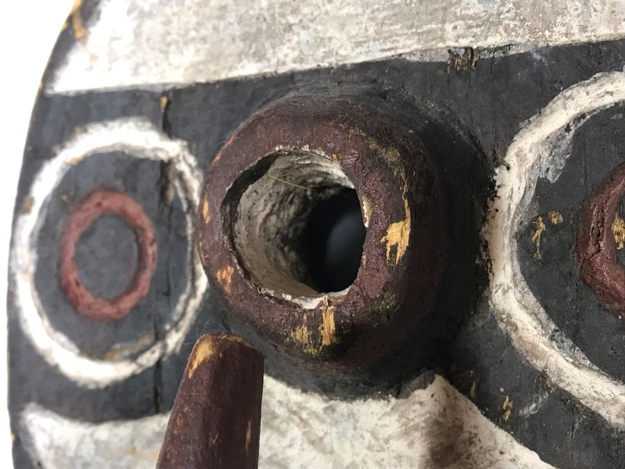 Hand Carved Hand Painted African Sculpture Wall Hanging 8W X 39H [Photo 12]