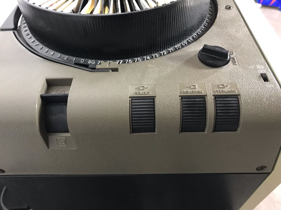 Telex Caramate Slide Projector Cat No 4140 (Note Inside Of Built-In Screen Needs To Be Cleaned - See Streak) Plus Slides Featuring Jean Klafs Original Artwork [Photo 6]