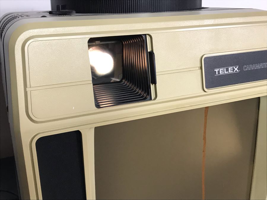 Telex Caramate Slide Projector Cat No 4140 (Note Inside Of Built-In Screen Needs To Be Cleaned - See Streak) Plus Slides Featuring Jean Klafs Original Artwork [Photo 10]