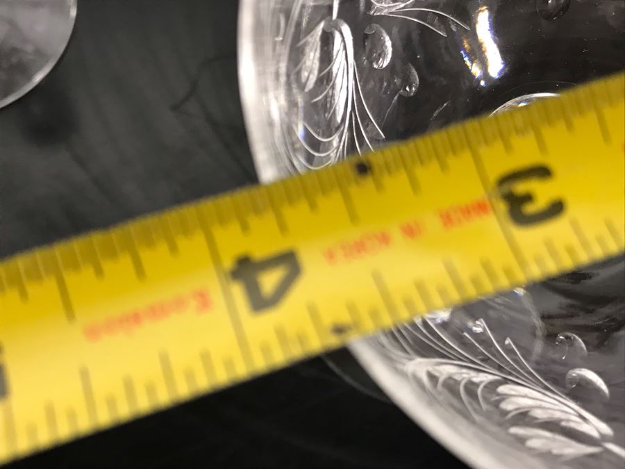 Elegant Cut Crystal Ten Stemware Glasses 5.75H X 4W [Photo 17]