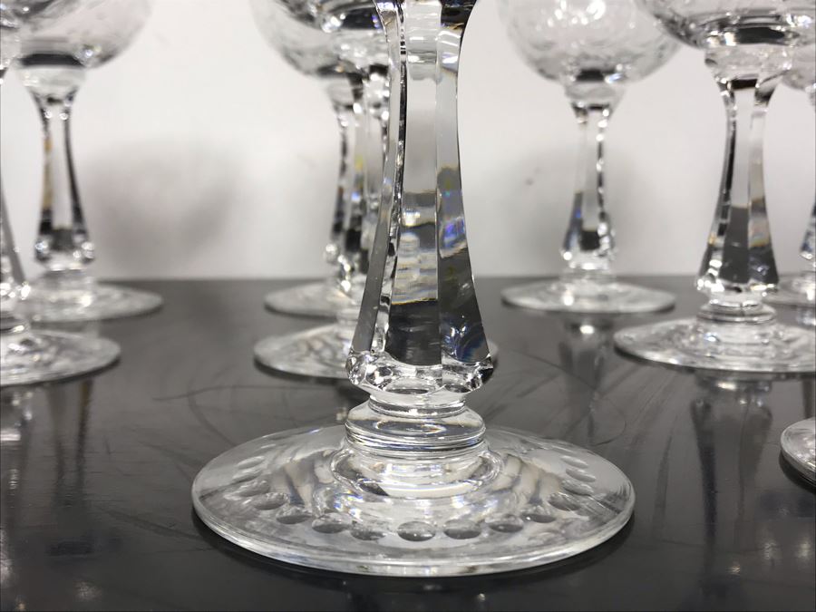 Elegant Cut Crystal Ten Stemware Glasses 5.75H X 4W [Photo 7]