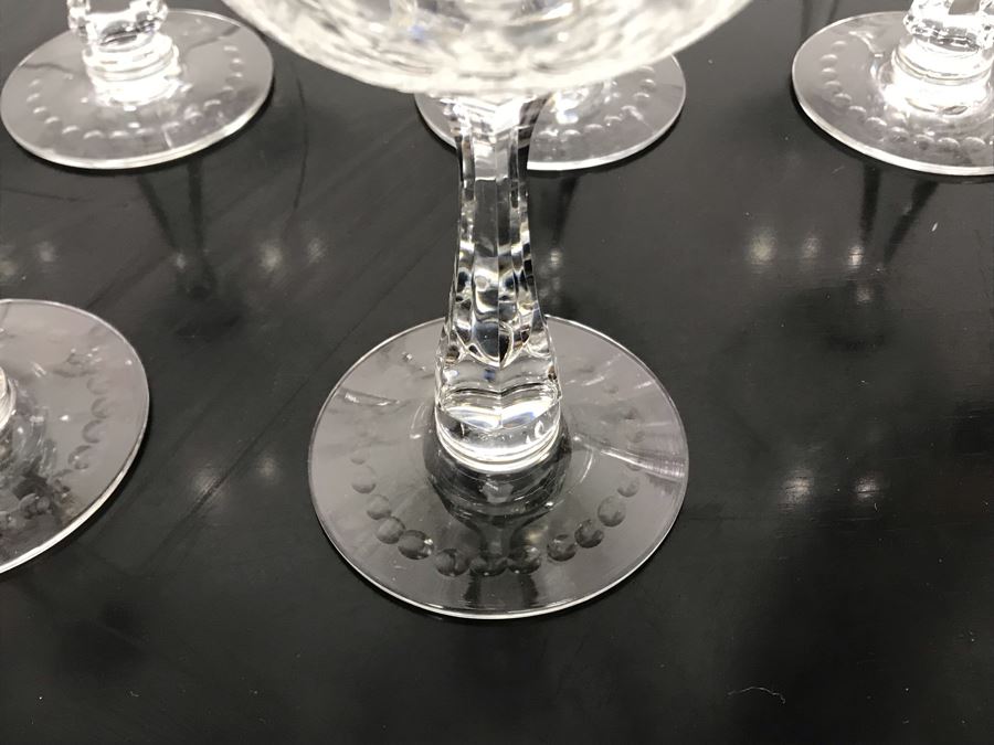 Elegant Cut Crystal Ten Stemware Glasses 5.75H X 4W [Photo 15]