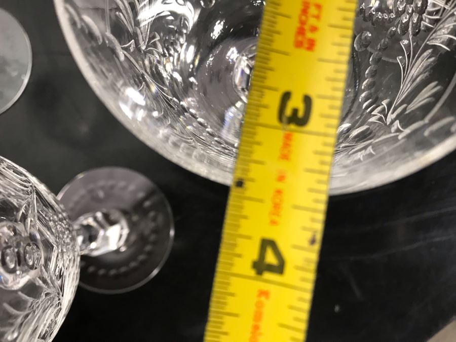 Elegant Cut Crystal Eight Stemware Glasses 7.5H X 3.5W [Photo 10]