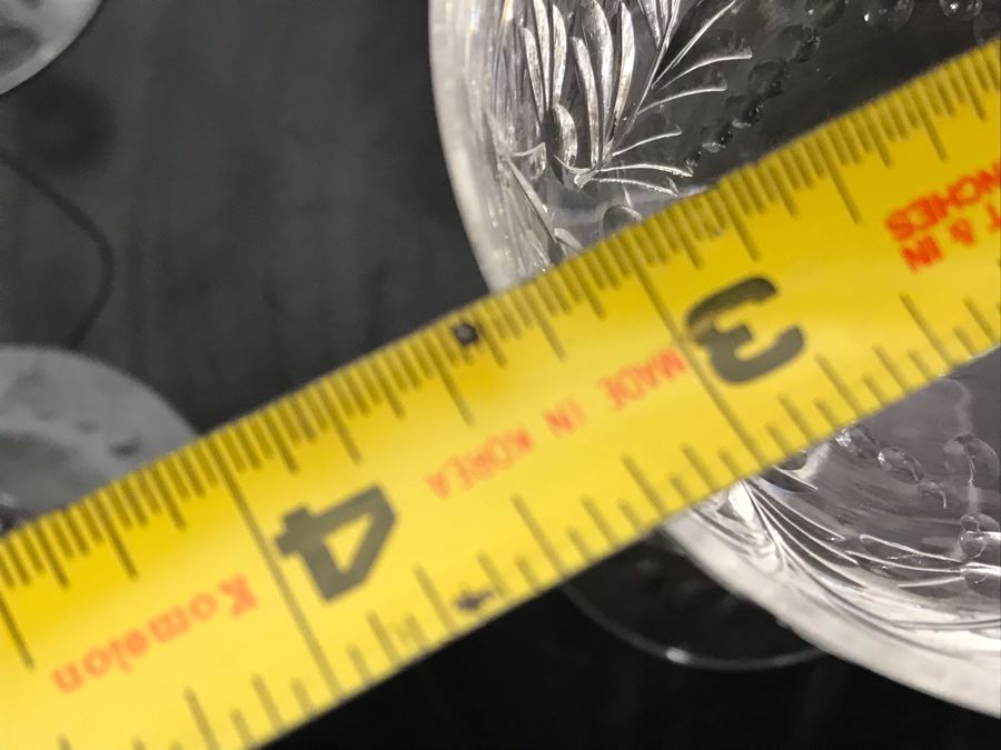 Elegant Cut Crystal Six Stemware Glasses 5.5H X 3.25W [Photo 8]
