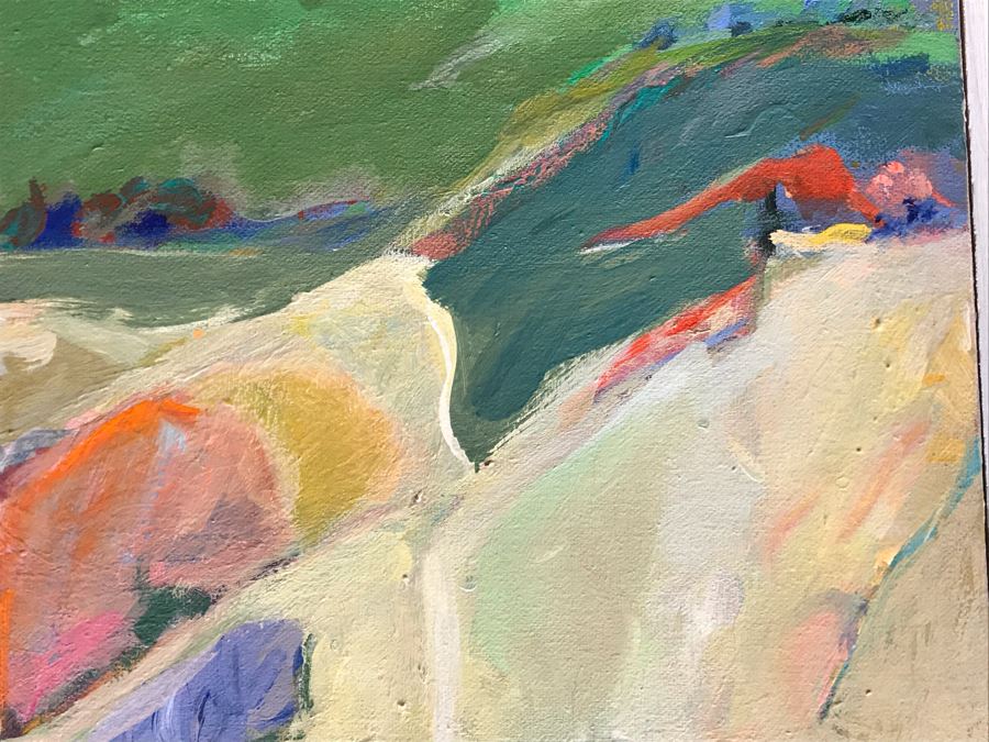 Original Jean Klafs Abstract Expressionist Framed Painting On Canvas Titled 'Grand Canal, Wuxia' 23' X 16' [Photo 3]