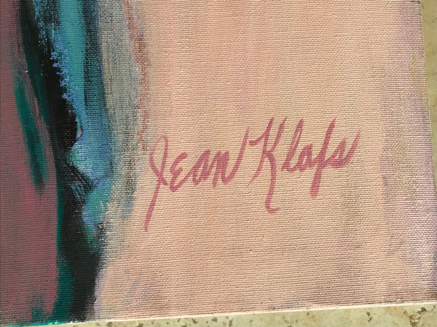 Original Jean Klafs Abstract Expressionist Painting On Canvas Titled 'Louise' 24' X 30' [Photo 9]