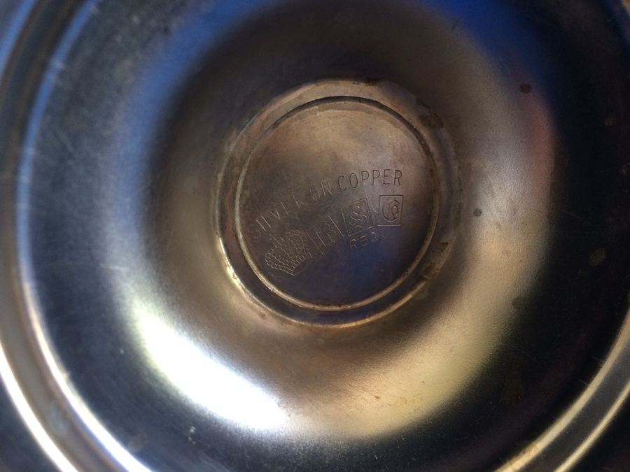 6-Piece Silver on Copper Coffee Tea Set with Tray in Excellent Condition Crown B S C [Photo 7]