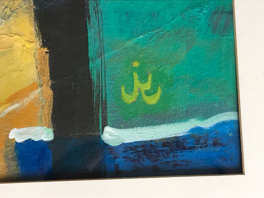 Original Jean Klafs Framed Abstract Expressionist Painting On Paper Titled 'All About Color III' 36' X 29' [Photo 8]