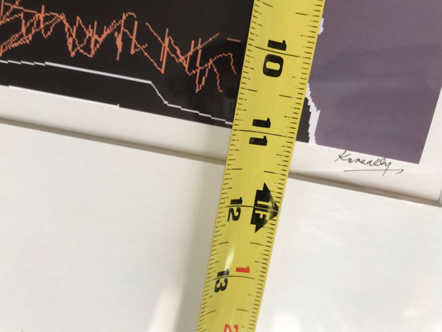 Hank Keneally Hand Signed Artist Proof Laser Print Titled 'Potent Portraits: Moustache Man' Also Signed And Personalized On Back 'For Jean Klafs With Admiration For You As An Artist' Framed 14 X 12 [Photo 19]