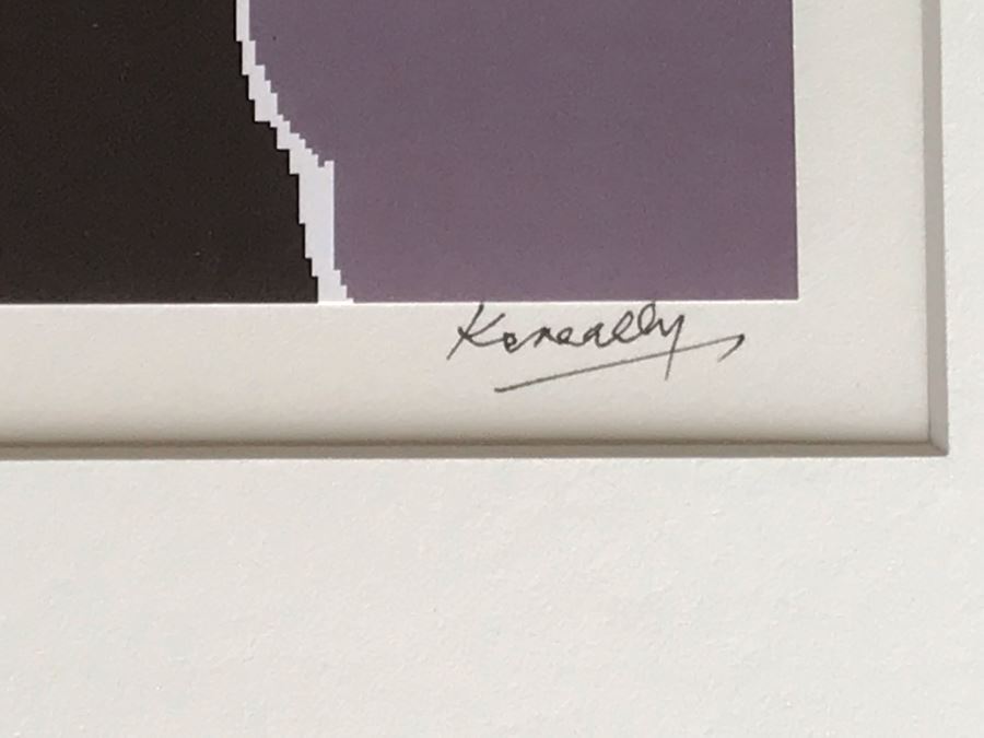 Hank Keneally Hand Signed Artist Proof Laser Print Titled 'Potent Portraits: Moustache Man' Also Signed And Personalized On Back 'For Jean Klafs With Admiration For You As An Artist' Framed 14 X 12 [Photo 8]