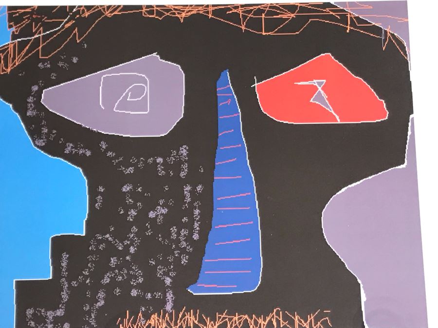 Hank Keneally Hand Signed Artist Proof Laser Print Titled 'Potent Portraits: Moustache Man' Also Signed And Personalized On Back 'For Jean Klafs With Admiration For You As An Artist' Framed 14 X 12 [Photo 5]