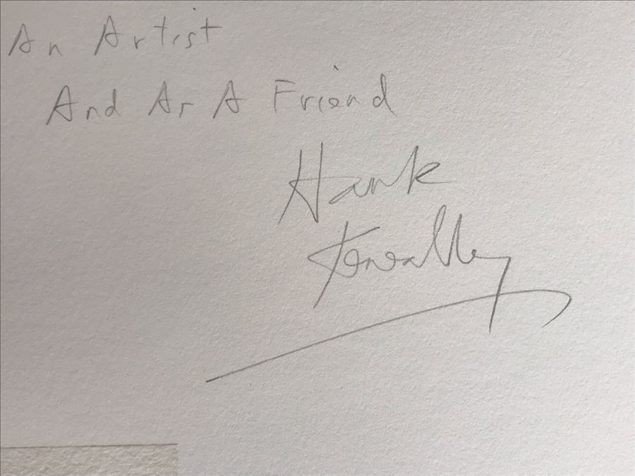 Hank Keneally Hand Signed Artist Proof Laser Print Titled 'Potent Portraits: Moustache Man' Also Signed And Personalized On Back 'For Jean Klafs With Admiration For You As An Artist' Framed 14 X 12 [Photo 15]