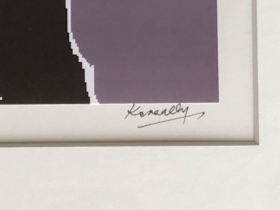 Hank Keneally Hand Signed Artist Proof Laser Print Titled 'Potent Portraits: Moustache Man' Also Signed And Personalized On Back 'For Jean Klafs With Admiration For You As An Artist' Framed 14 X 12 [Photo 9]