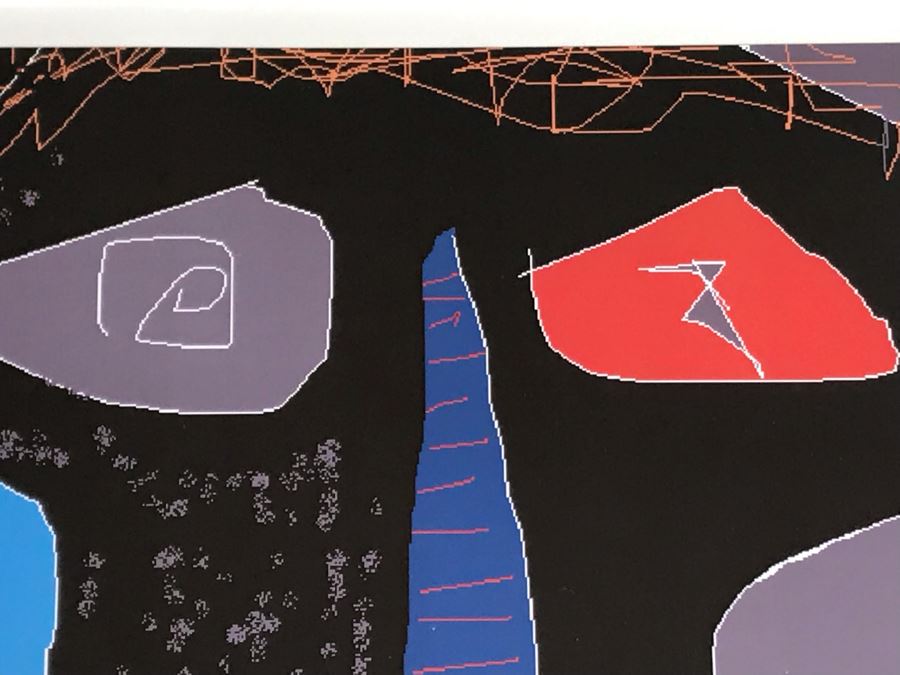 Hank Keneally Hand Signed Artist Proof Laser Print Titled 'Potent Portraits: Moustache Man' Also Signed And Personalized On Back 'For Jean Klafs With Admiration For You As An Artist' Framed 14 X 12 [Photo 6]