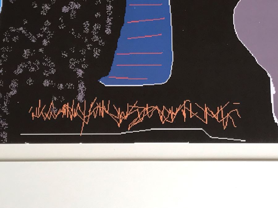 Hank Keneally Hand Signed Artist Proof Laser Print Titled 'Potent Portraits: Moustache Man' Also Signed And Personalized On Back 'For Jean Klafs With Admiration For You As An Artist' Framed 14 X 12 [Photo 7]