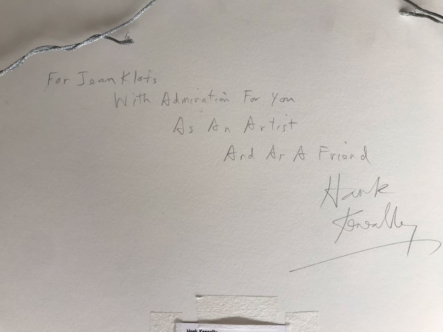 Hank Keneally Hand Signed Artist Proof Laser Print Titled 'Potent Portraits: Moustache Man' Also Signed And Personalized On Back 'For Jean Klafs With Admiration For You As An Artist' Framed 14 X 12 [Photo 13]