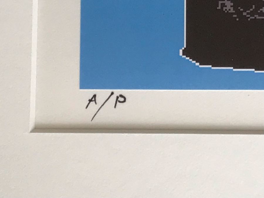 Hank Keneally Hand Signed Artist Proof Laser Print Titled 'Potent Portraits: Moustache Man' Also Signed And Personalized On Back 'For Jean Klafs With Admiration For You As An Artist' Framed 14 X 12 [Photo 10]