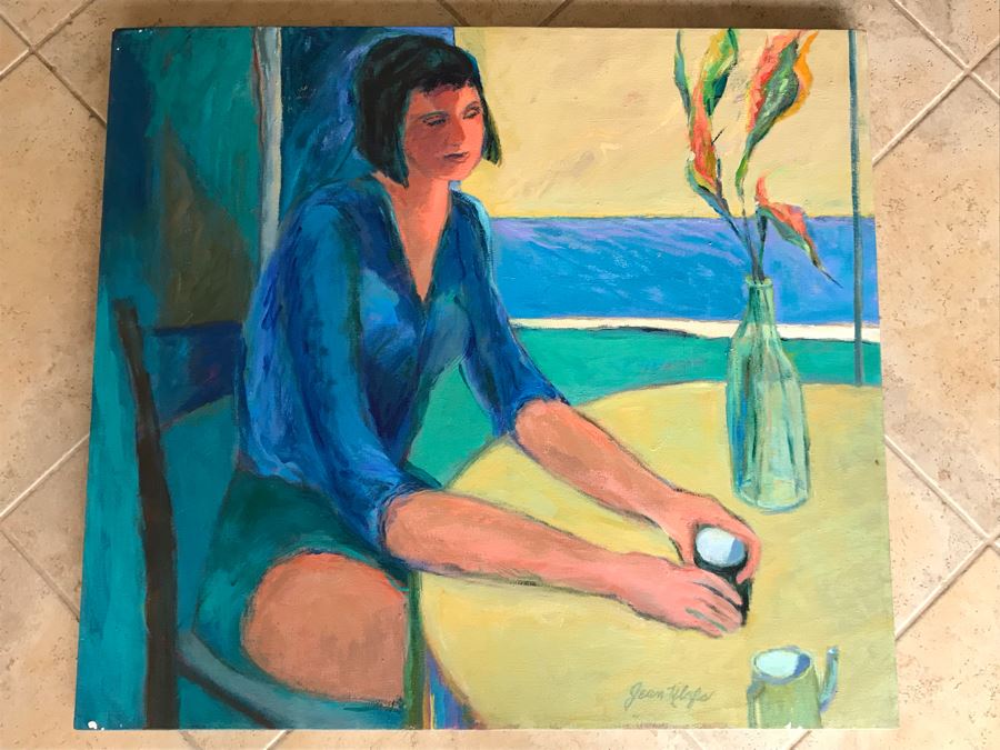 Original Jean Klafs Abstract Expressionist Painting On Canvas Titled 'Marsha' 36' X 40' [Photo 10]