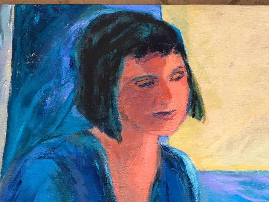 Original Jean Klafs Abstract Expressionist Painting On Canvas Titled 'Marsha' 36' X 40' [Photo 4]