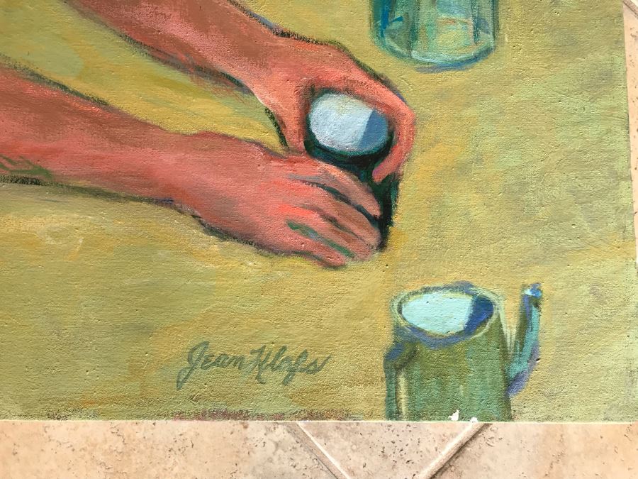 Original Jean Klafs Abstract Expressionist Painting On Canvas Titled 'Marsha' 36' X 40' [Photo 7]