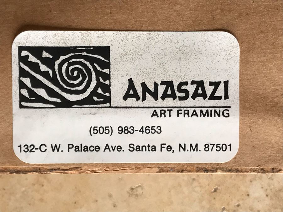 Jamie Chase Original Abstract Acrylic Framed Painting On Paper Titled 'Facing The Wind I' From Gregg Grella Gallery In Scottsdale, AZ 19 X 21 Retailed $550 [Photo 13]