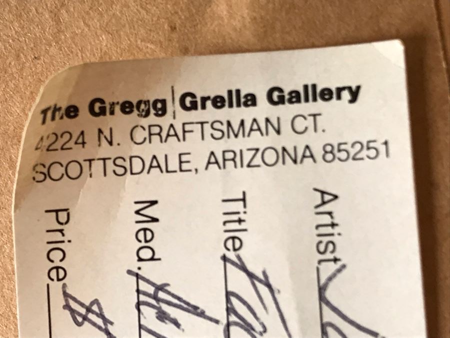 Jamie Chase Original Abstract Acrylic Framed Painting On Paper Titled 'Facing The Wind I' From Gregg Grella Gallery In Scottsdale, AZ 19 X 21 Retailed $550 [Photo 12]