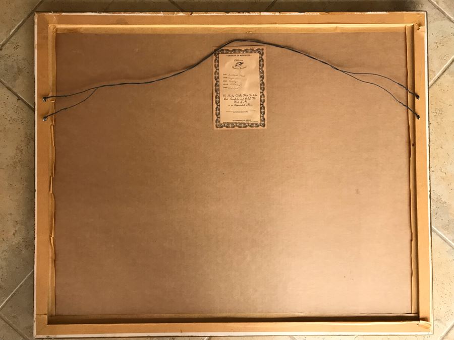 Virginia Dan Hand Signed Framed Artist Proof Collotype Titled 'Sevententh Move' Featuring Chess Players (Attended Chouinard Art Institute) California Artist 30 X 23 [Photo 16]