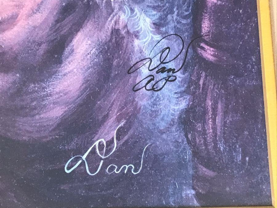 Virginia Dan Hand Signed Framed Artist Proof Collotype Titled 'Sevententh Move' Featuring Chess Players (Attended Chouinard Art Institute) California Artist 30 X 23 [Photo 12]