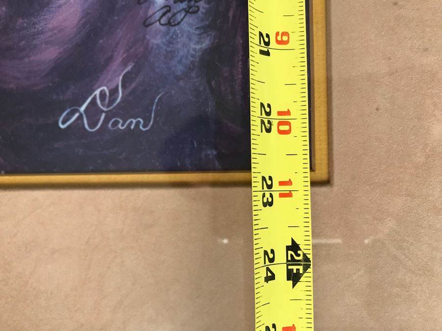 Virginia Dan Hand Signed Framed Artist Proof Collotype Titled 'Sevententh Move' Featuring Chess Players (Attended Chouinard Art Institute) California Artist 30 X 23 [Photo 15]