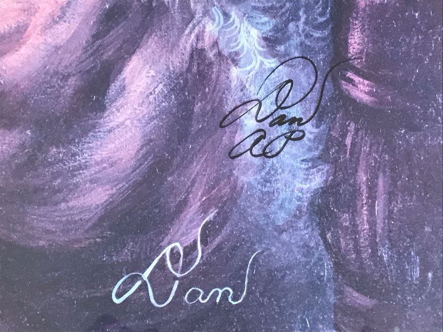 Virginia Dan Hand Signed Framed Artist Proof Collotype Titled 'Sevententh Move' Featuring Chess Players (Attended Chouinard Art Institute) California Artist 30 X 23 [Photo 13]