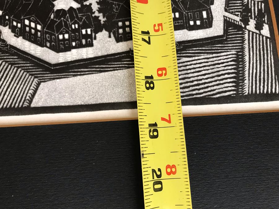 Vintage 1970 Framed M. C. Escher Poster Titled 'Day And Night / Tag Und Nacht) Publishe By G. W. Breughel Hattem Holland 32 X 19 [Photo 18]