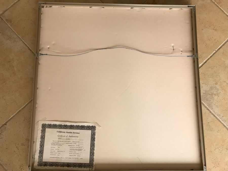 Jean Jacques Balitran Framed Hand Signed Lithograph Titled 'Woman And Dove' 11 Of 250 Appraised $525 In 1986 With Certificate Of Authenticity [Photo 15]