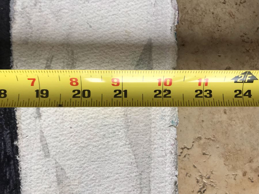 Original Jean Klafs Abstract Expressionist Painting On Paper 22 X 30 [Photo 11]