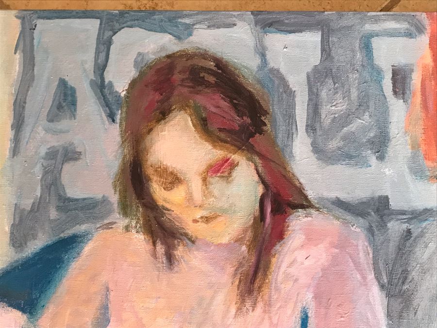 Original Unsigned Abstract Expressionist Nude Painting 22 X 28 [Photo 5]