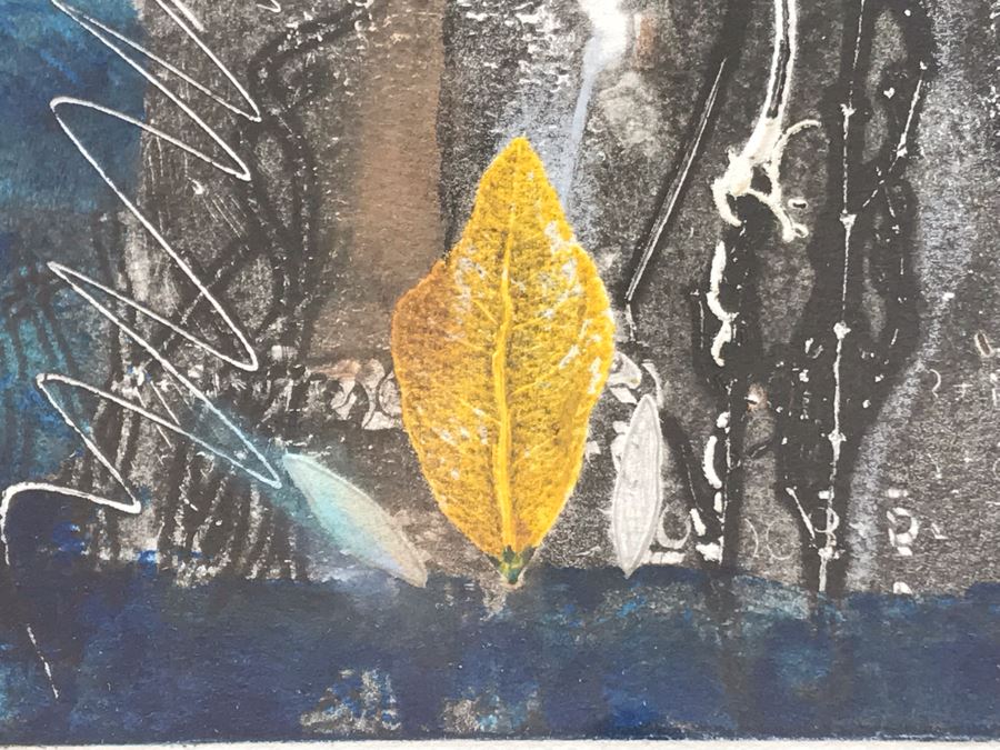 Original Jean Klafs Abstract Expressionist Monotype Artwork On Paper Titled 'Tic-Tac-Toe' 1 Of 1 - 21' X 18' [Photo 7]