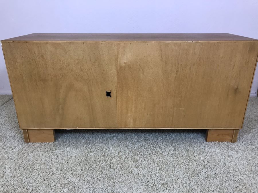 Danish Modern Teak Cabinet Credenza With Tambour Accordion Sliding Pocket Doors 54.5W X 17D X 26H [Photo 17]