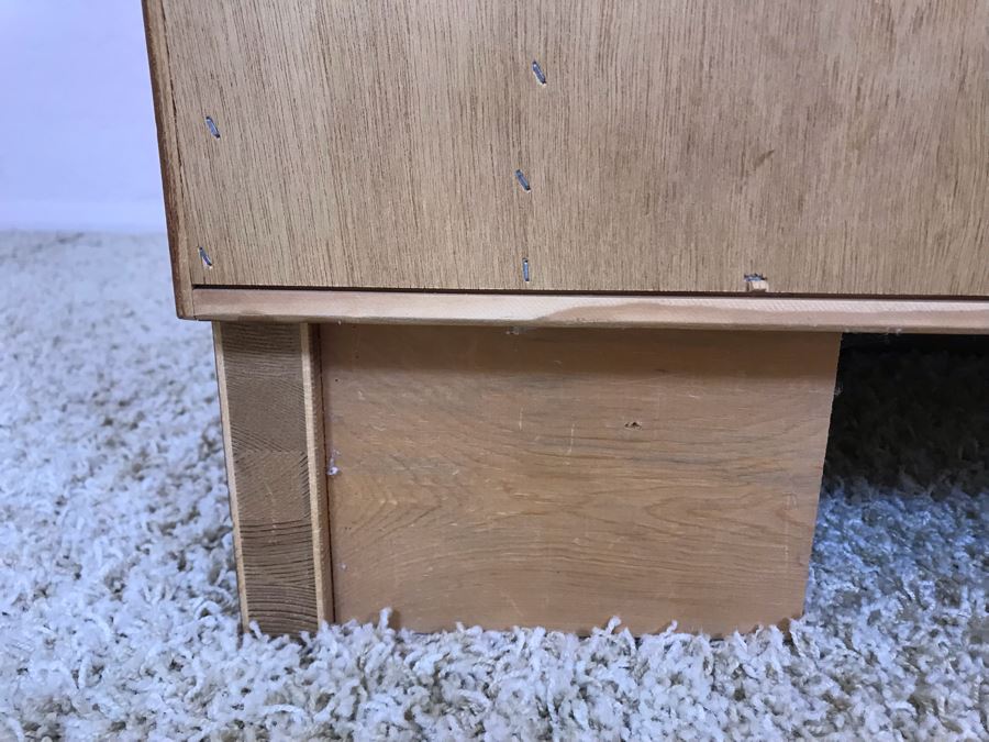 Danish Modern Teak Cabinet Credenza With Tambour Accordion Sliding Pocket Doors 54.5W X 17D X 26H [Photo 18]