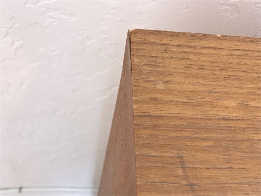 Danish Modern Teak Cabinet Credenza With Tambour Accordion Sliding Pocket Doors 54.5W X 17D X 26H [Photo 12]